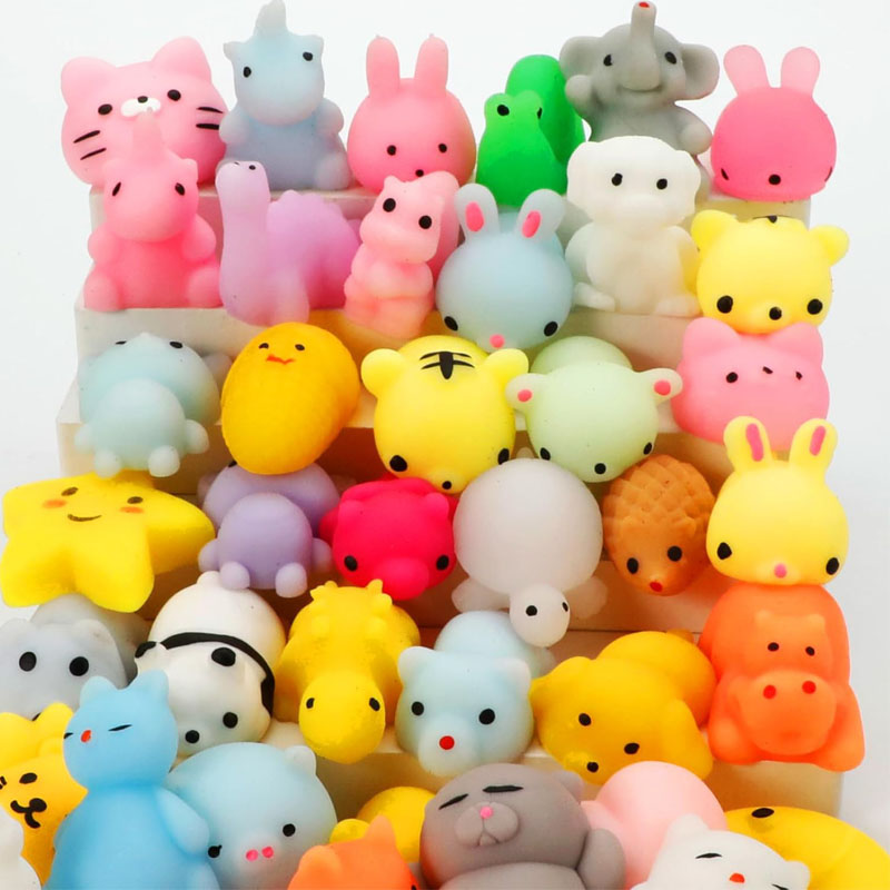 Party Games Animals - Różnorodne Kawaii Mochi Squishy Zwierzątka Antystresowe