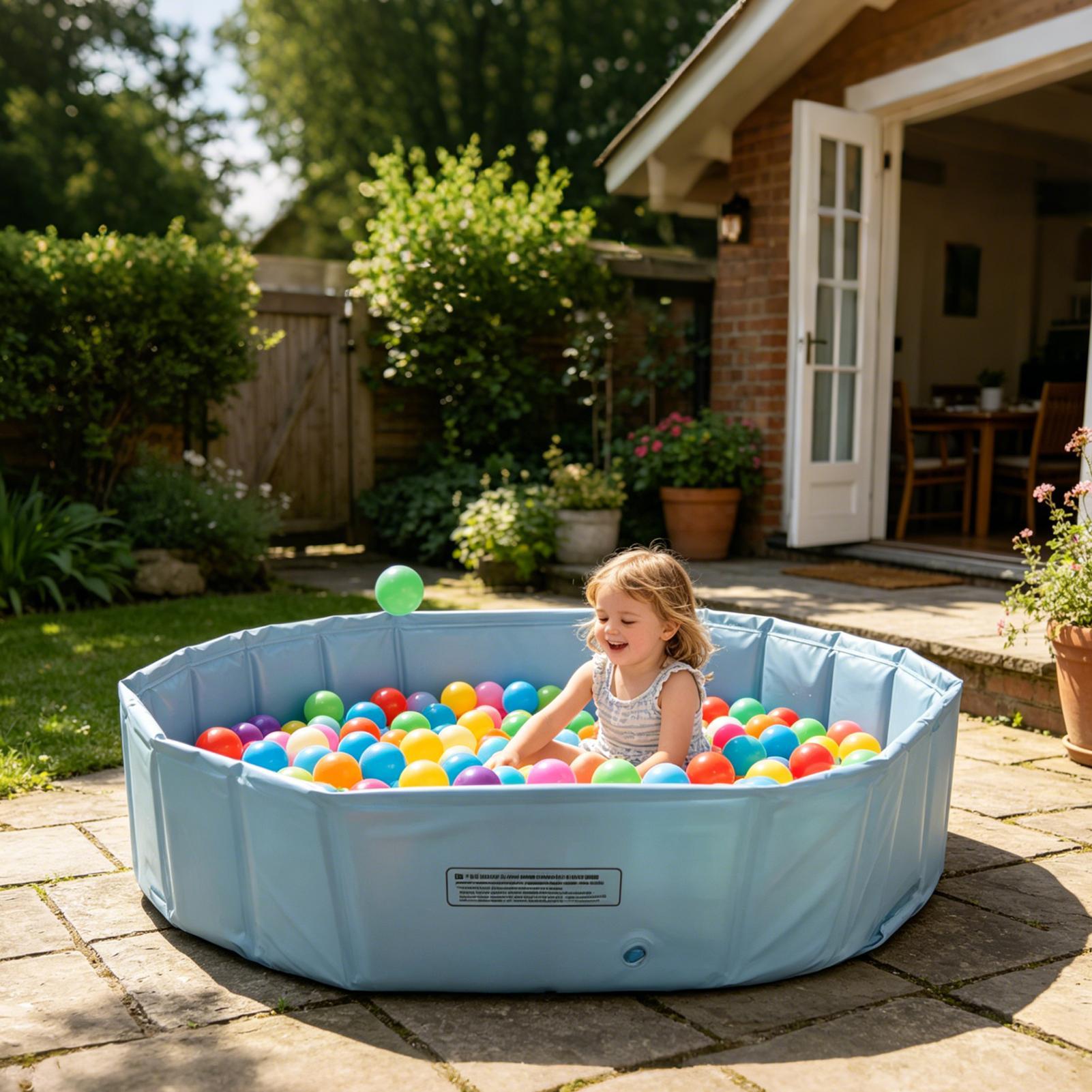 Party Games Kid Friendly - Składany basen dla zwierząt na zewnątrz,