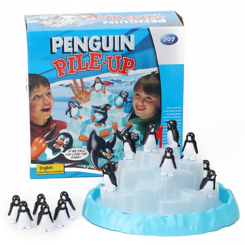 Party Games Quiz - Gra planszowa z pingwinami na lodowcu,