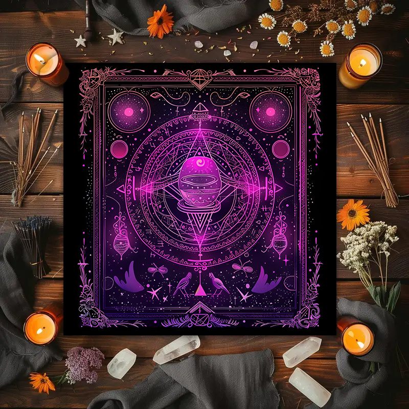 Party Games Mystery - Obrus na karty tarota, tajemnicze runy,