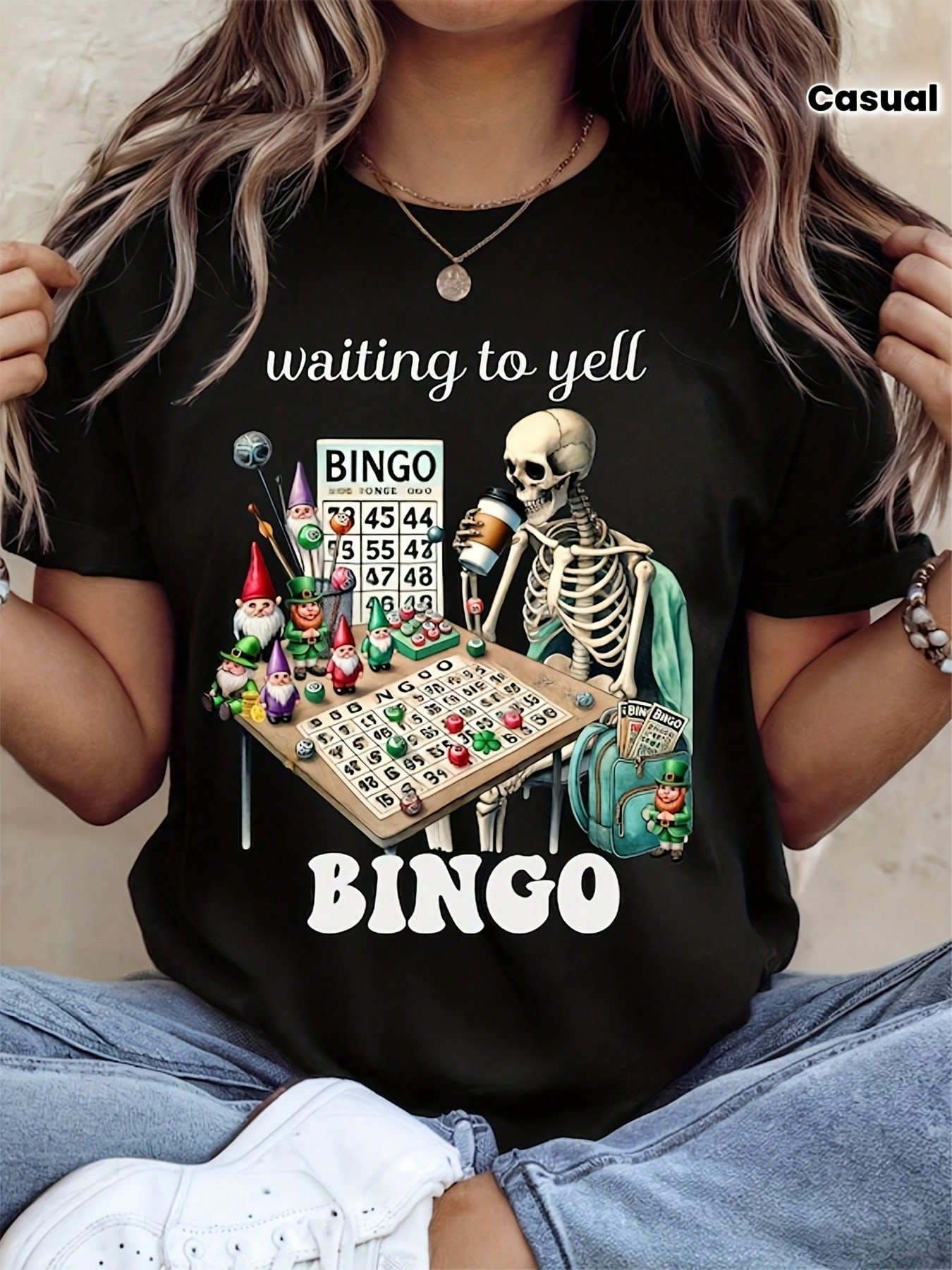 Swobodna koszulka z krótkim rę – Party Games Bingo recenzja i cena